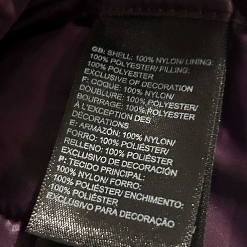 Purple  North Face Nylon Jacket - Deep Plum Color - Picture 5 of 5